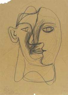 Arshile Gorky - Portrait Of Elinor Graham (Recto); Portrait Of John Graham (Verso) (Double-Sided Drawing)