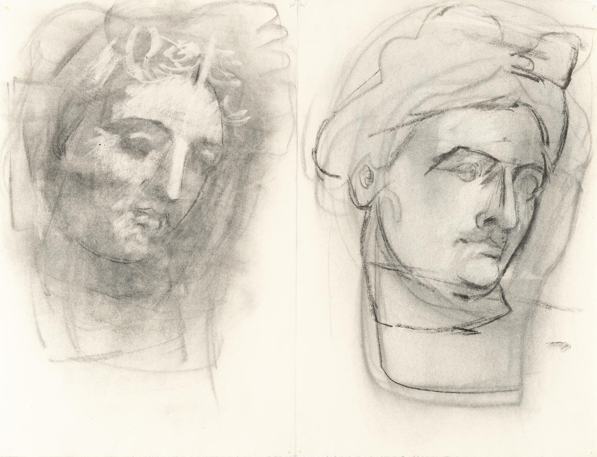 Arshile Gorky - Recto: Ohne Titel (Antique Heads) – Verso: Kopfstudie