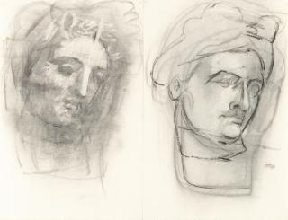 Arshile Gorky - Recto: Ohne Titel (Antique Heads) – Verso: Kopfstudie