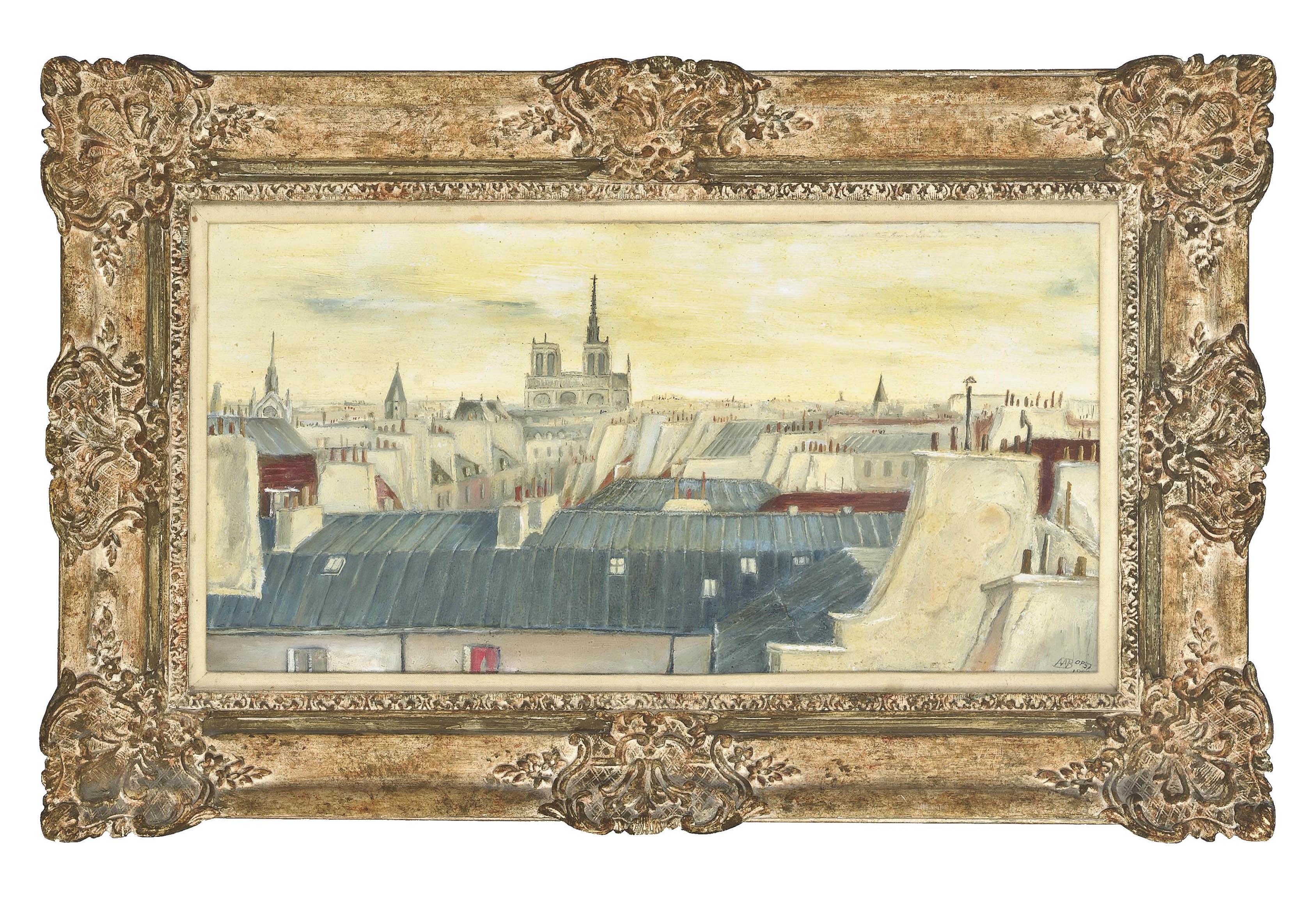 Arthur Alexander Ballard - Paris Rooftops looking towards Notre-Dame