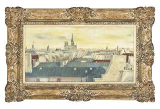 Arthur Alexander Ballard - Paris Rooftops looking towards Notre-Dame