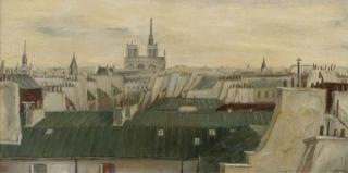 Arthur Alexander Ballard - View Over The Paris Rooftops (Towards Mont Saint Victoire)