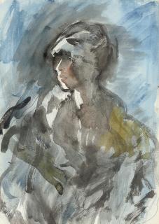 Arthur Ambrose McEvoy, A.R.A., A.R.W.S. - Portrait of a woman, half-length, facing to her right