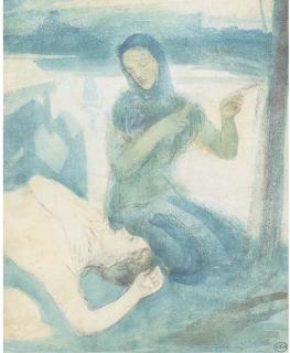 Arthur Ambrose Mcevoy, A.R.A., A.R.W.S. - Study of Orpheus And Eurydice