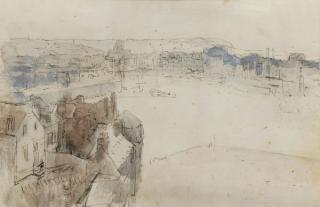 Arthur Ambrose McEvoy, A.R.A. - From the Falaises, Dieppe harbour