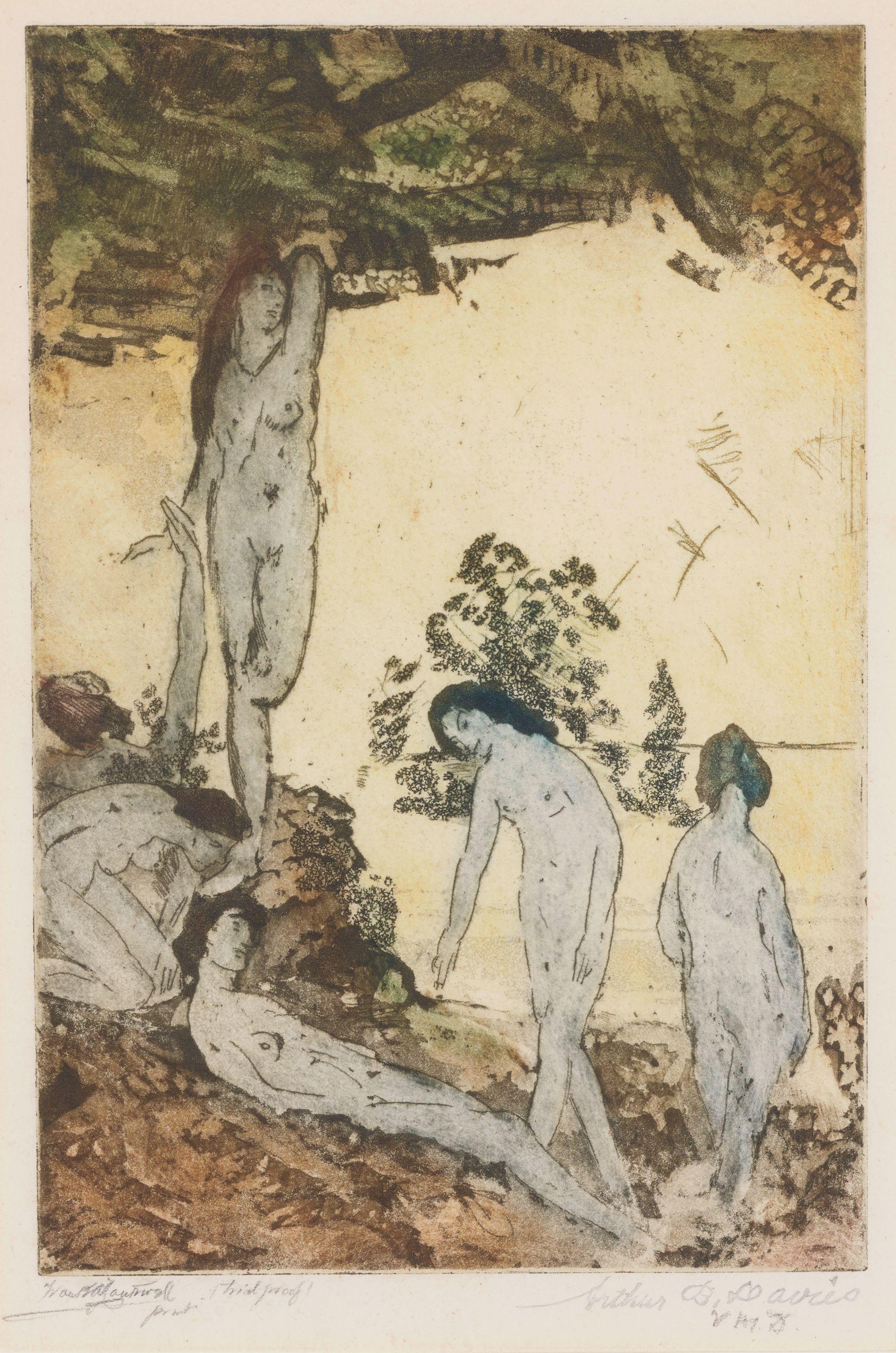 Arthur Bowen Davies - By the Sea