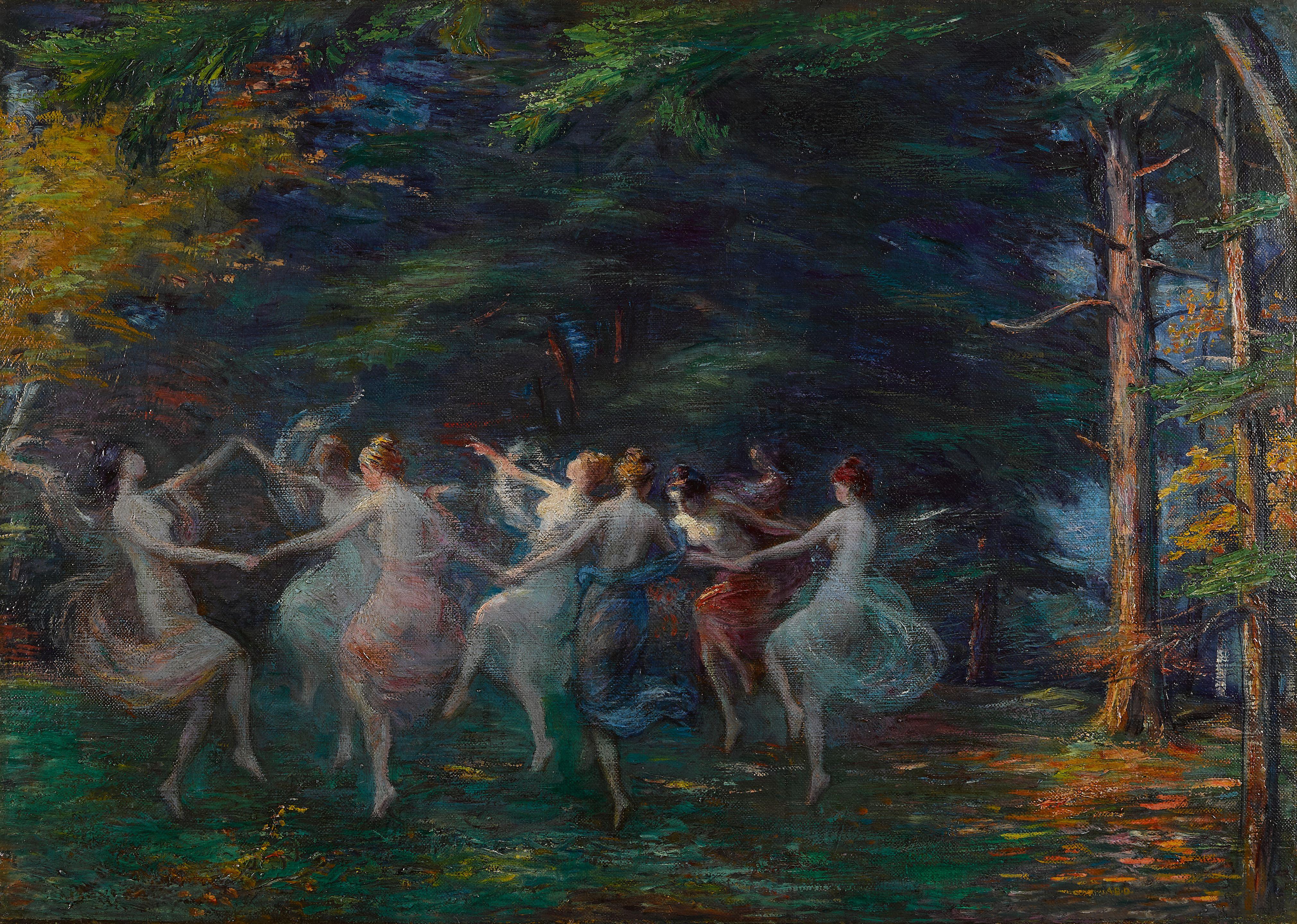 Arthur Bowen Davies - Driobe and her Handmaidens