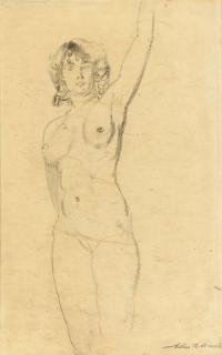 Arthur Bowen Davies - Female Nude