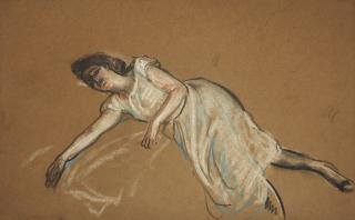 Arthur Bowen Davies - Girl In White And Landscape, Tuscany: Two Works