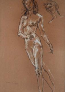 Arthur Bowen Davies - Nude figure study