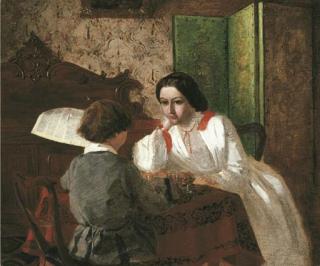 Arthur Boyd Houghton - The Brother and Sister of the Artist playing Chess