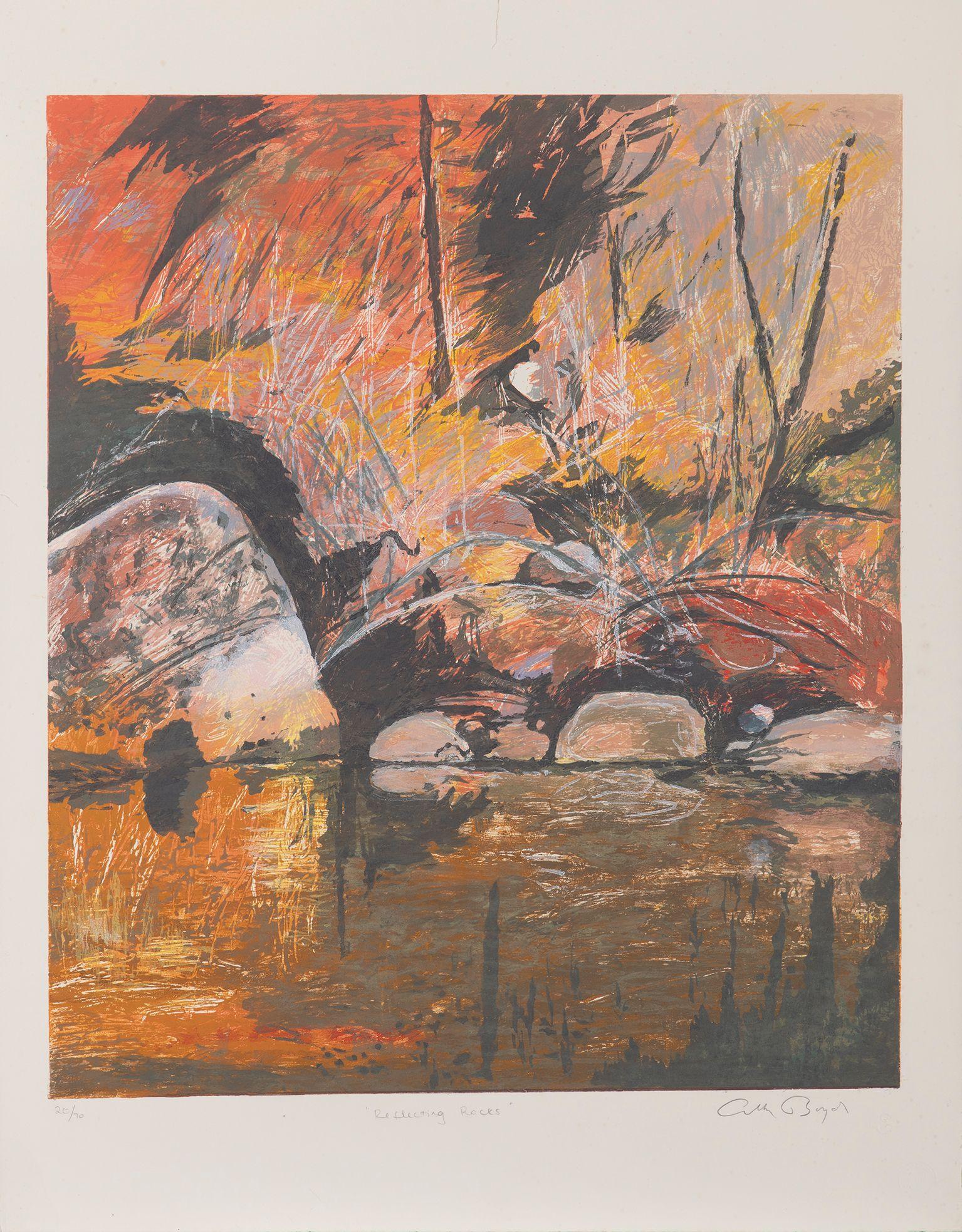 Arthur Boyd - Reflecting Rocks, 1997 (sheet size) (unframed)