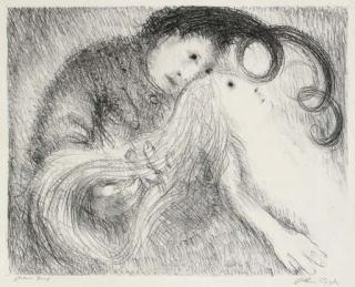 Arthur Boyd - St Francis holding St Clare\'s Hair VII