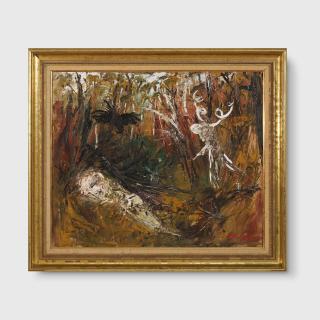 Arthur Boyd - White Ram and Sleeping Figure, c.1968