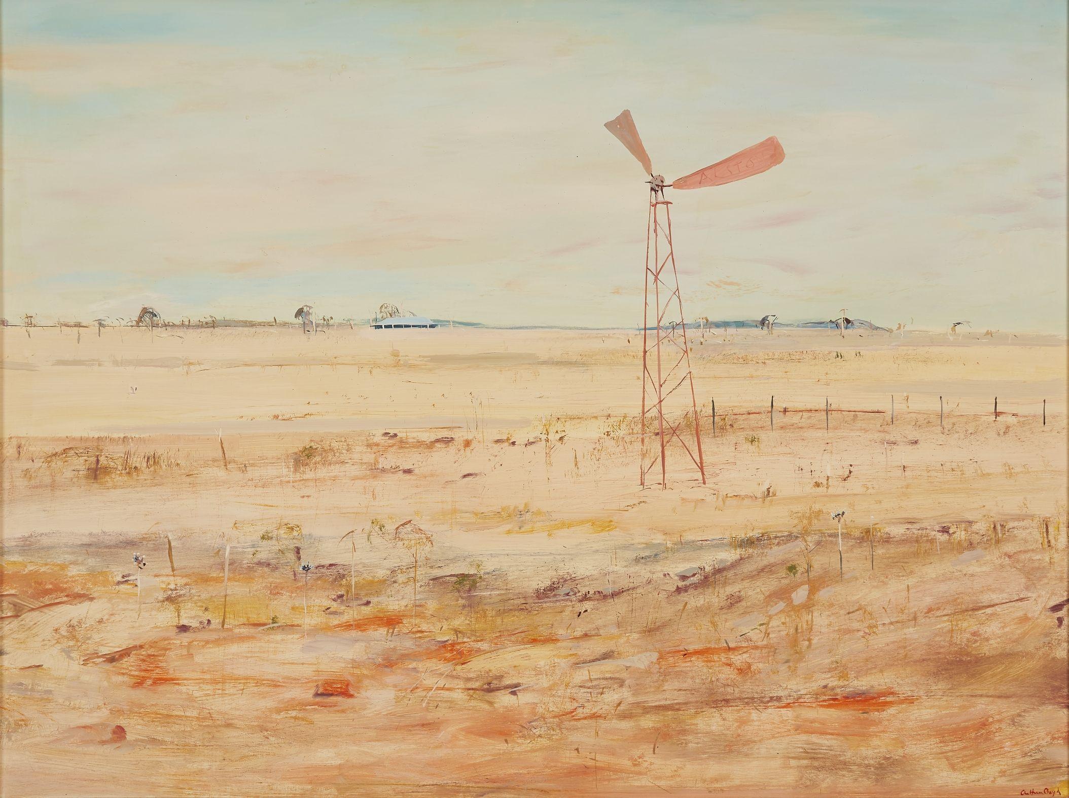 Arthur Boyd - Windmill - Wimmera Landscape
