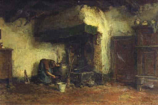 Arthur Briët - Lighting the stove