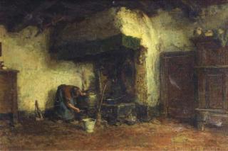 Arthur Briët - Lighting the stove