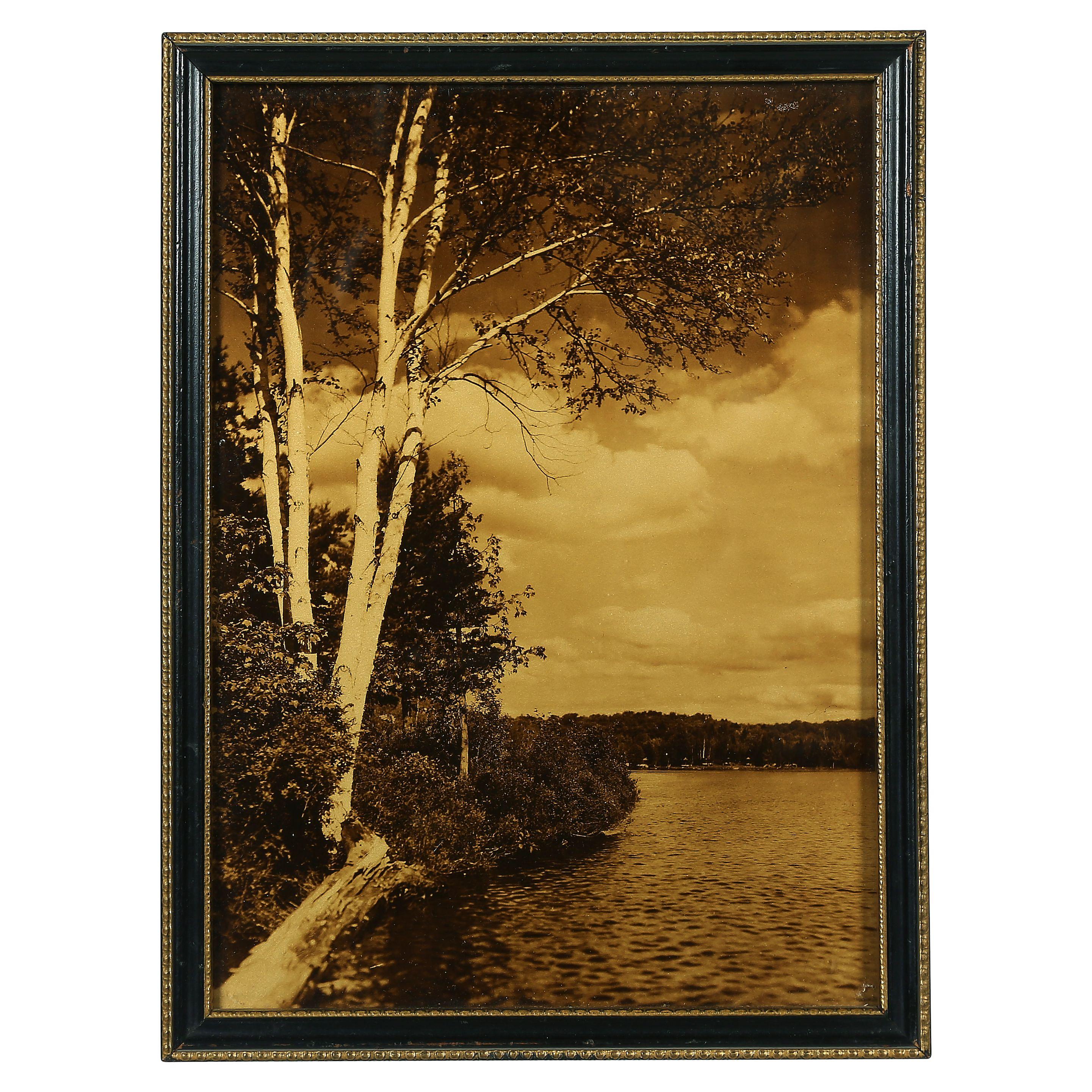 Arthur C. Pillsbury - Birch Trees By Water; Two Riders Silhouetted Against Water; (2)