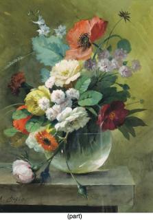 Arthur Chaplin - A Pair of Mixed Summer Bouquets
