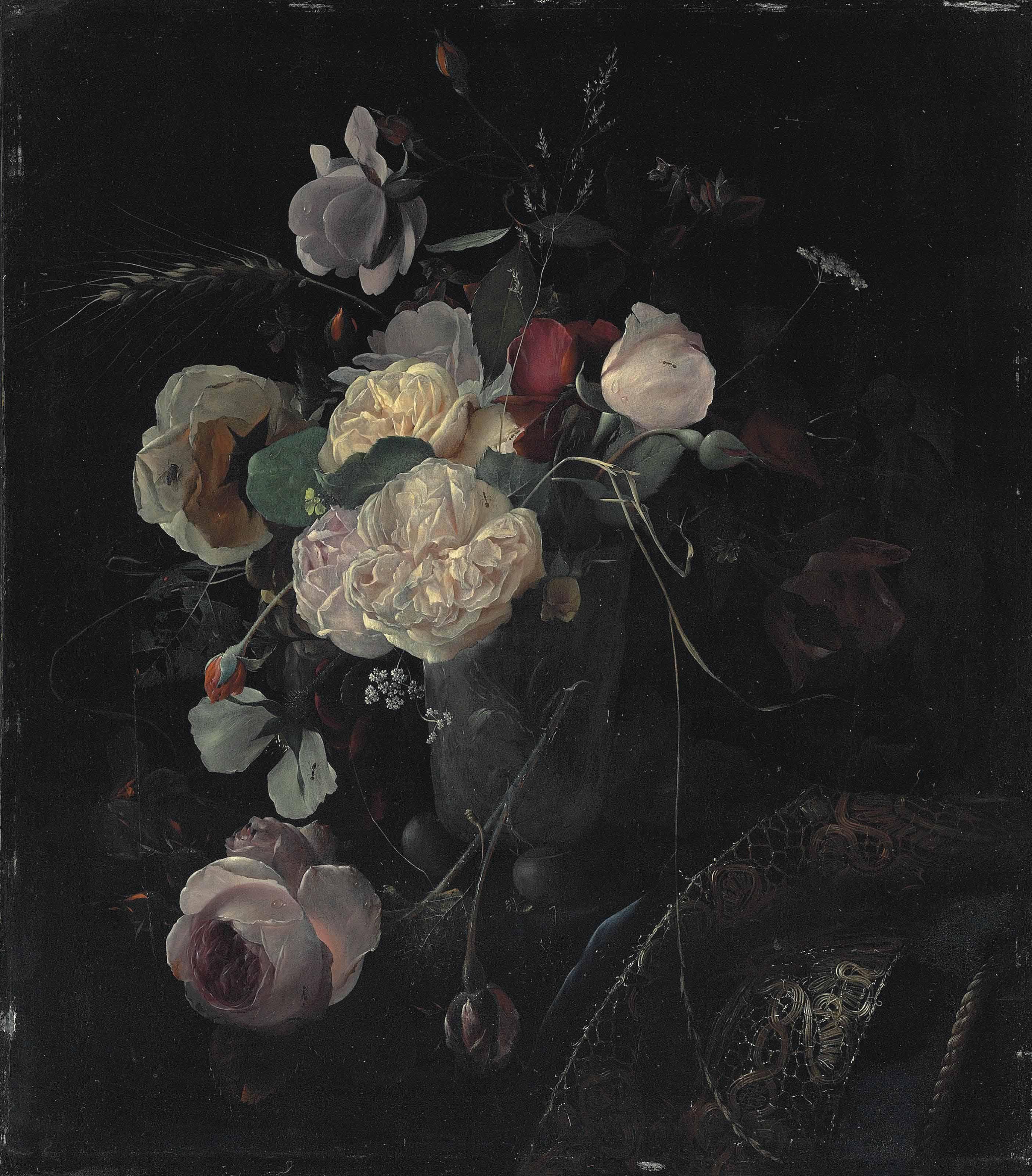 Arthur Chaplin - Roses in a Vase