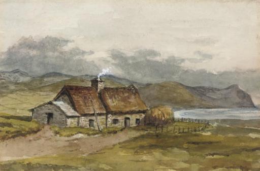 Arthur Claude Cooke - A Crofter\'S Cottage On The Coast