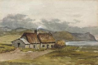 Arthur Claude Cooke - A Crofter\'S Cottage On The Coast