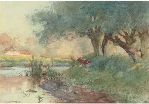 Arthur Claude Strachan - Resting on the riverbank
