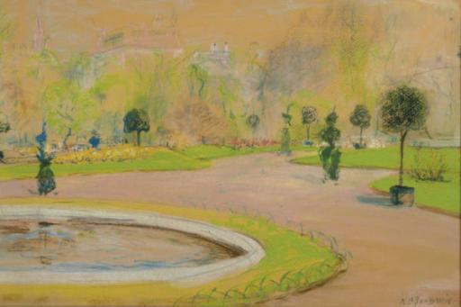 Arthur Clifton Goodwin - View Of The Boston Public Gardens