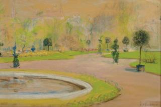 Arthur Clifton Goodwin - View Of The Boston Public Gardens