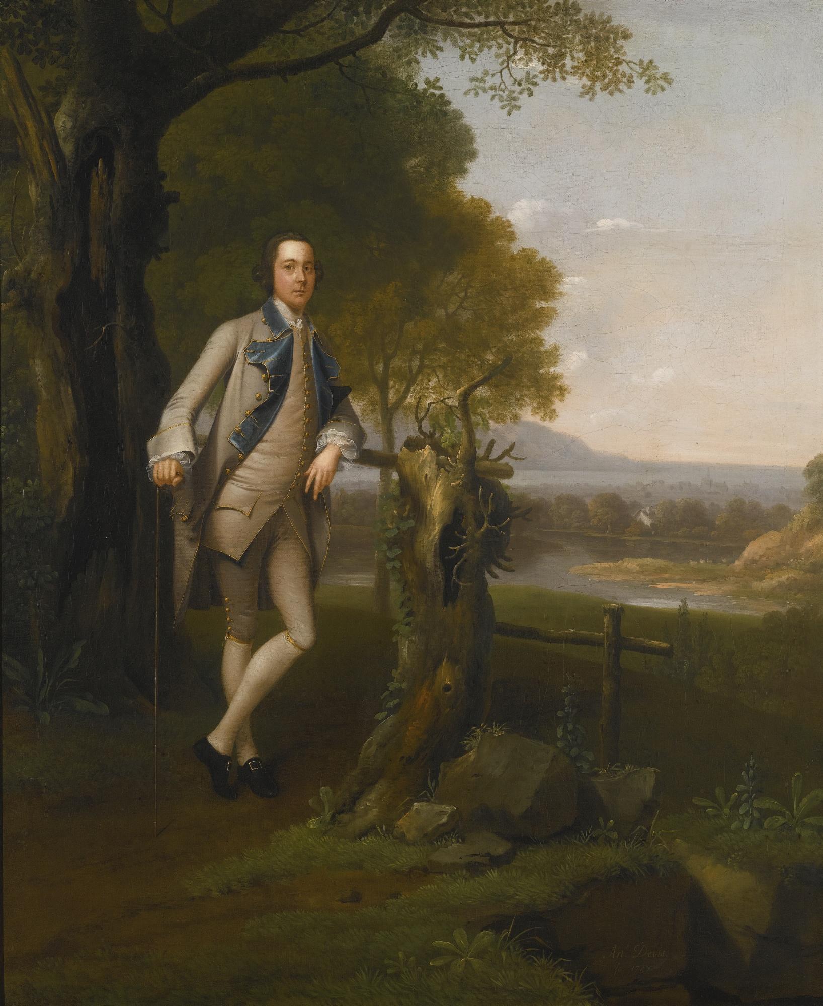 Arthur Devis - Portrait Of Sir John Shaw, 4Th Bt. (1728-1779), Of Eltham Lodge