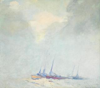 Arthur Dominique Rozaire - Boats in the Fog
