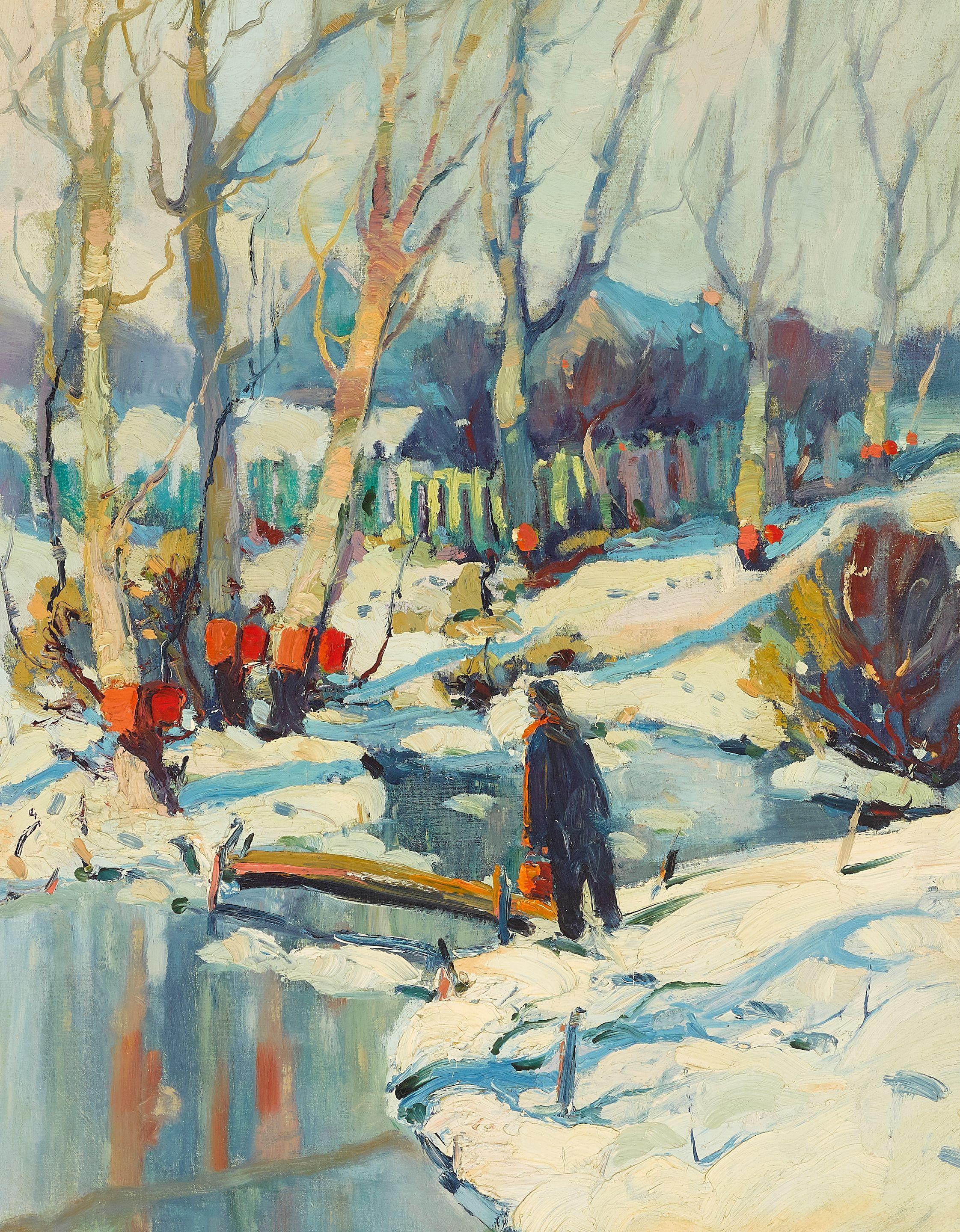 Arthur Dominique Rozaire - Red Sap Buckets, Canada