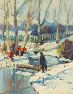Arthur Dominique Rozaire - Red Sap Buckets, Canada