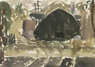 Arthur Dove - Fall Brook Railroad Tracks