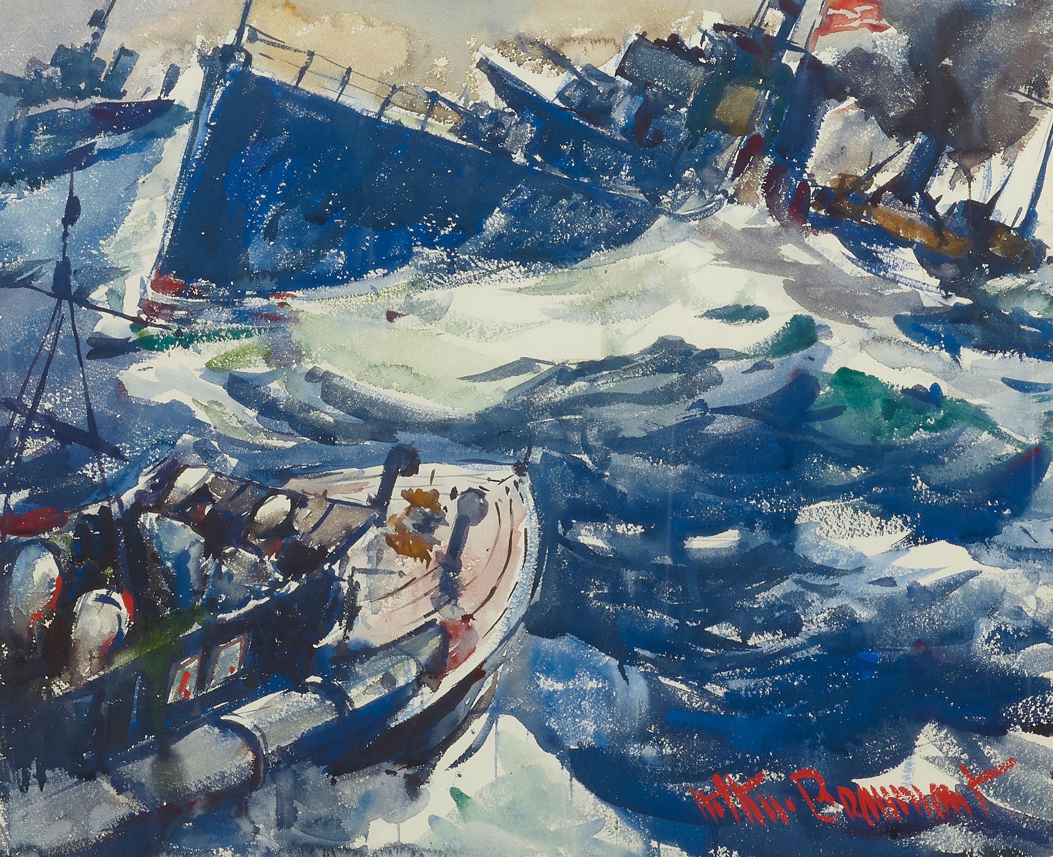 Arthur Edwaine Beaumont - Naval Battle Scene