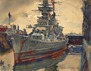 Arthur Edwaine Beaumont - The Last Cruise sight 15 x 19 in. framed 24 x 28 in.