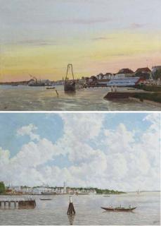 Arthur Eland - Paramaribo Harbour at sunset