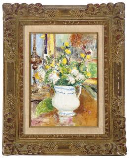 Arthur Fillon - Still Life With Flowers In A Pitcher