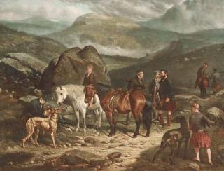 Arthur Fitzwilliam Tait - A Hunting Party In The Scottish Highlands