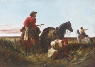 Arthur Fitzwilliam Tait - Trappers Following the Trail: At Fault