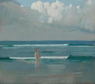 Arthur Frank Mathews - The Spirit of Youth Emerging from the Surf