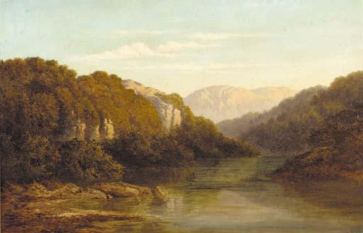 Arthur Gilbert - A Wooded River Landscape