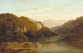 Arthur Gilbert - A Wooded River Landscape