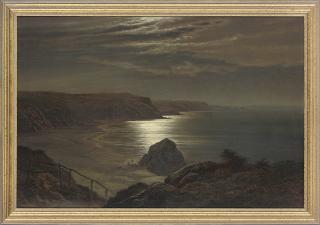 Arthur Gilbert - Moonlight on the shore
