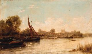 Arthur Gordon - A Man Skulling On The Thames At Twickenham