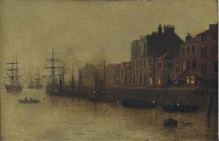 Arthur Grimshaw - A Fishing Harbour