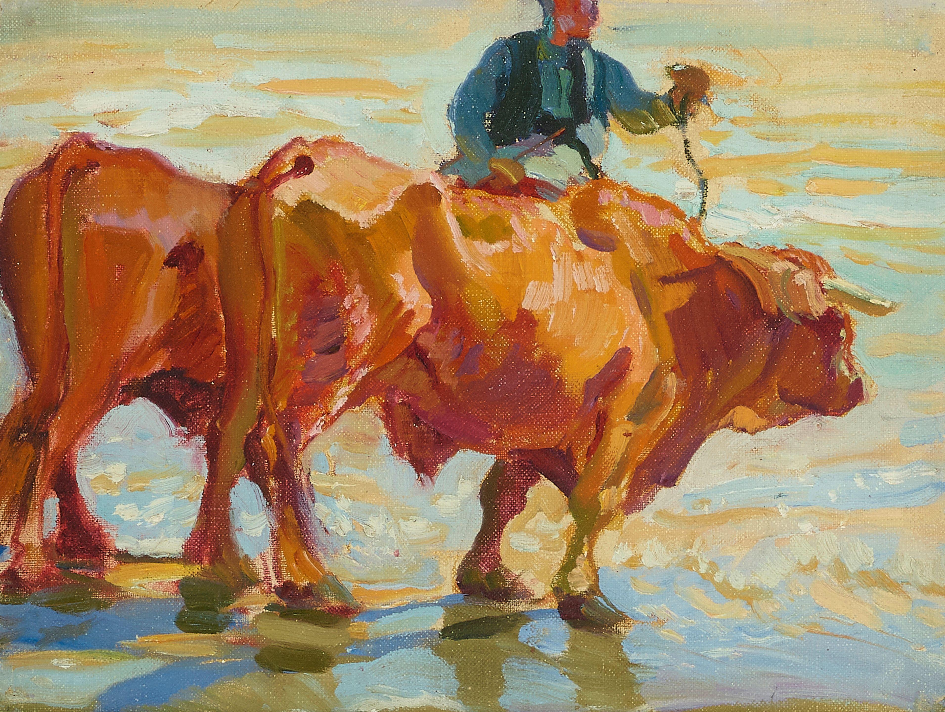 Arthur Grover Rider - Study of Oxen, Valencia