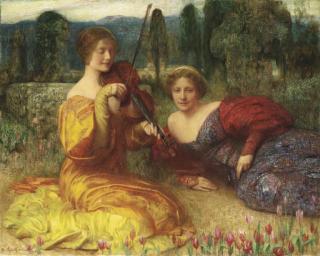 Arthur Hacker, R.A. - Musicienne du Silence