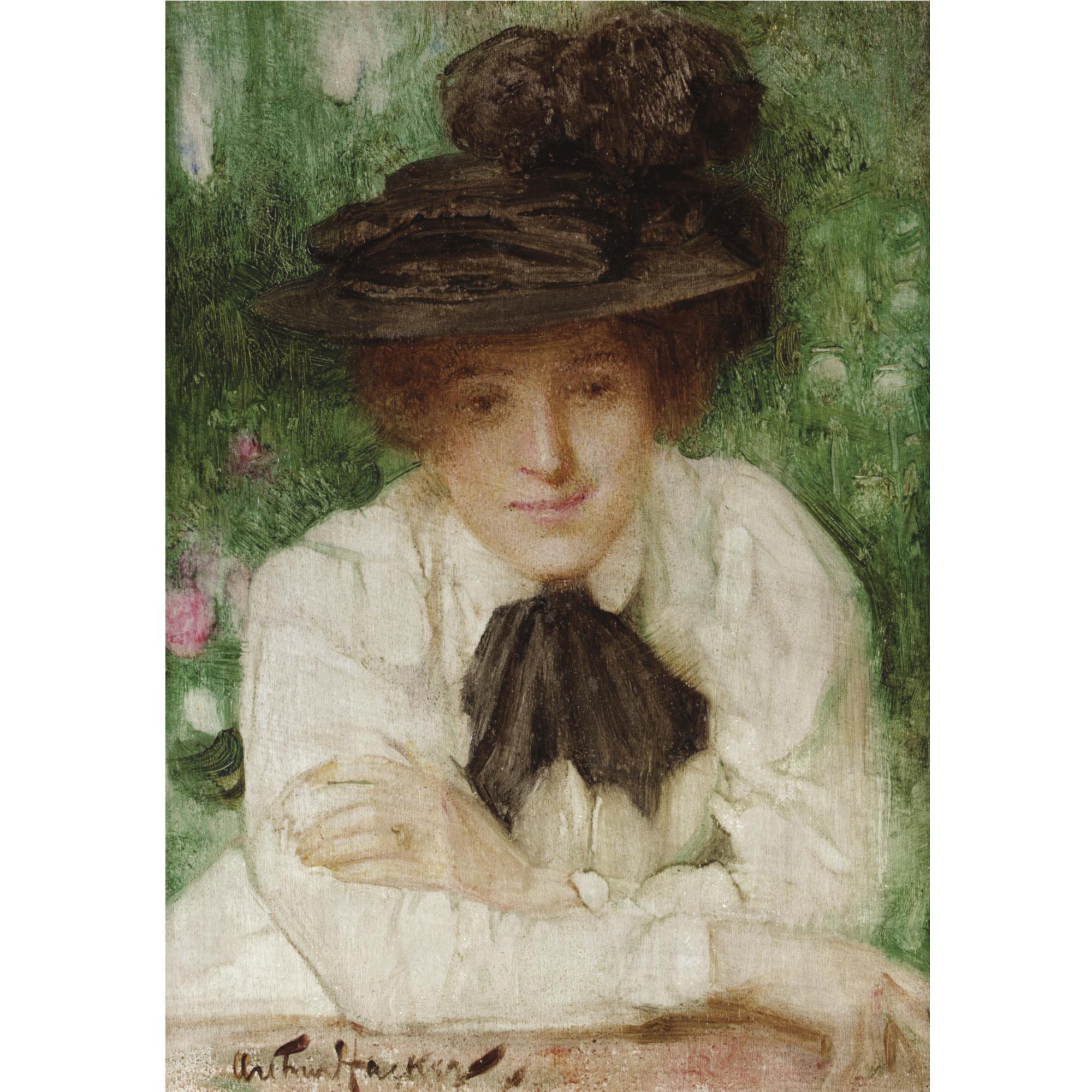 Arthur Hacker R.A. - Portrait Of An Edwardian Lady