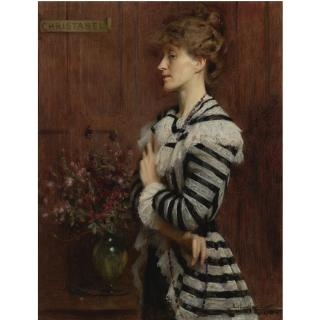 Arthur Hacker, R.A. - Portrait Of Christabel Cockerell, Lady Frampton